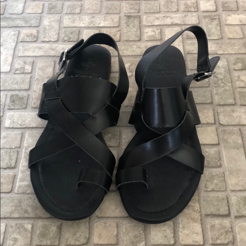 Black gladiator sandals Simply Vera - Women’s 6.5